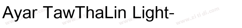 Ayar TawThaLin Light字体转换
